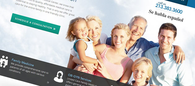 Screenshot of website